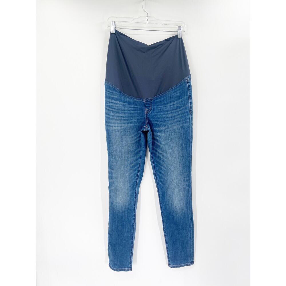 Madewell Maternity Over-the-Belly Skinny Jeans in Danny Blue Wash Denim 28‎ - Picture 3 of 9